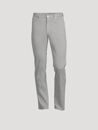 Stretch Cotton Slim-Fit Pants