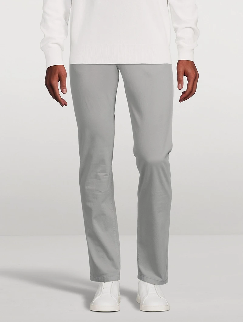 Stretch Cotton Slim-Fit Pants
