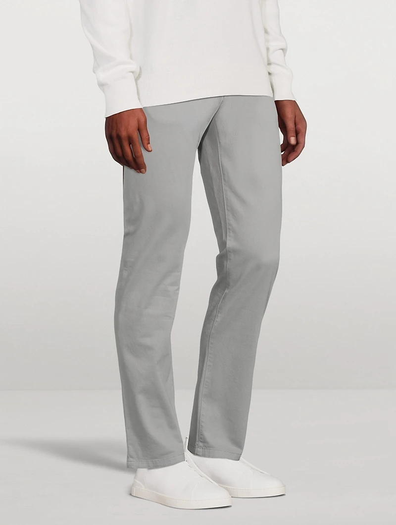 Stretch Cotton Slim-Fit Pants