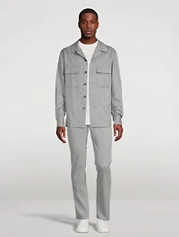Stretch Cotton Slim-Fit Pants
