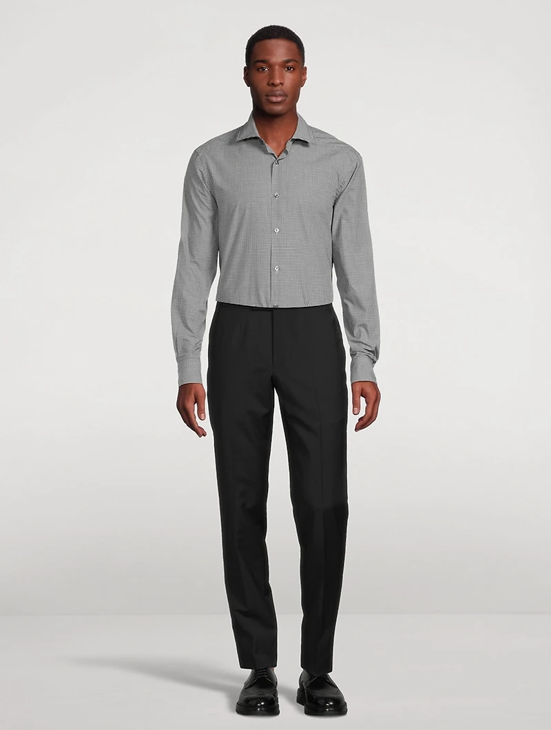 Cotton Twill Shirt Check Print