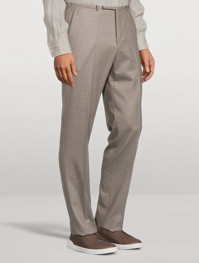 Wool Slim-Fit Pants