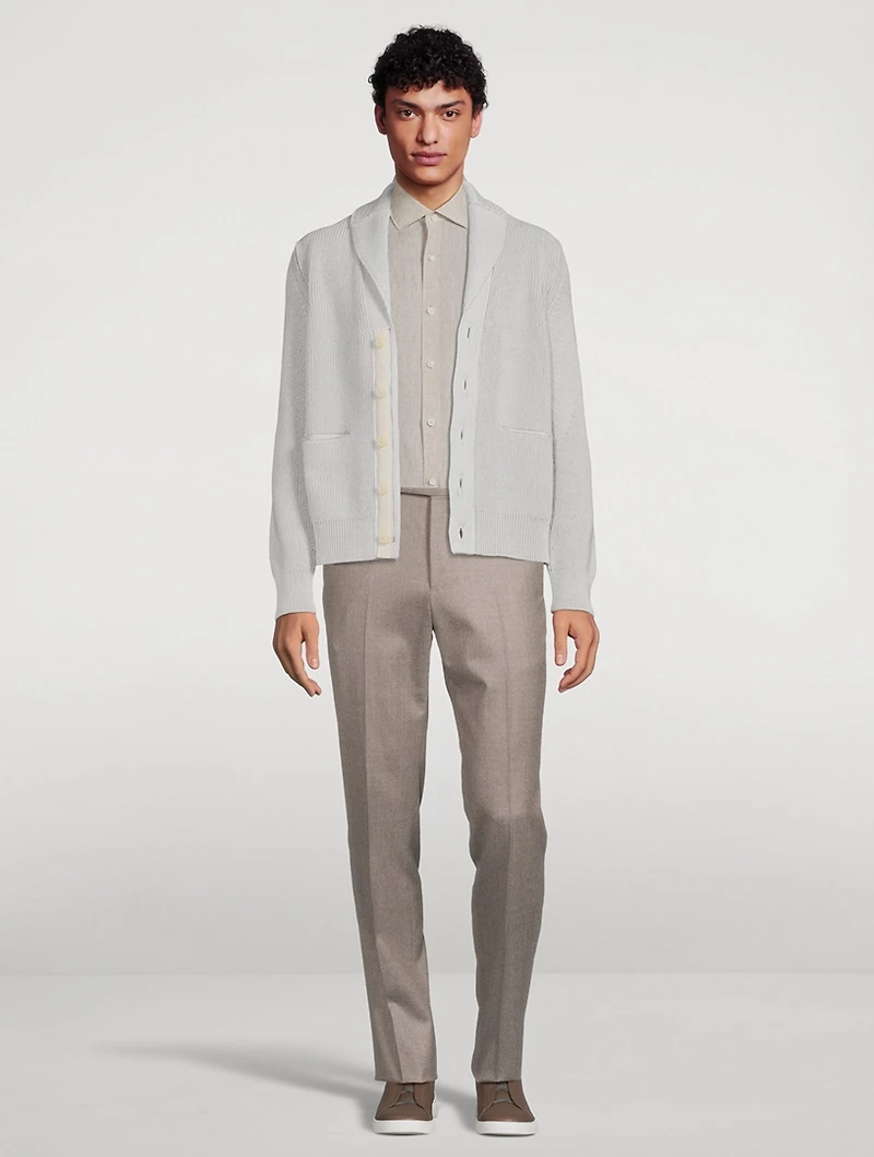 Wool Slim-Fit Pants