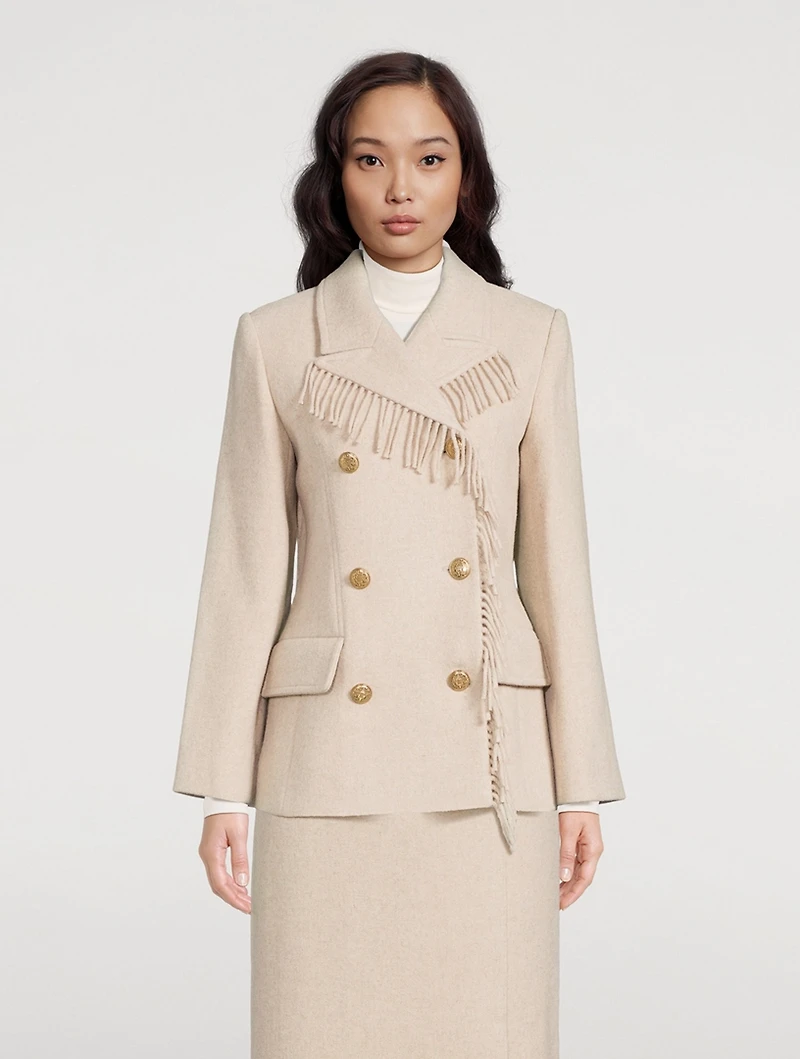 Iggy Fringe-Trimmed Blazer