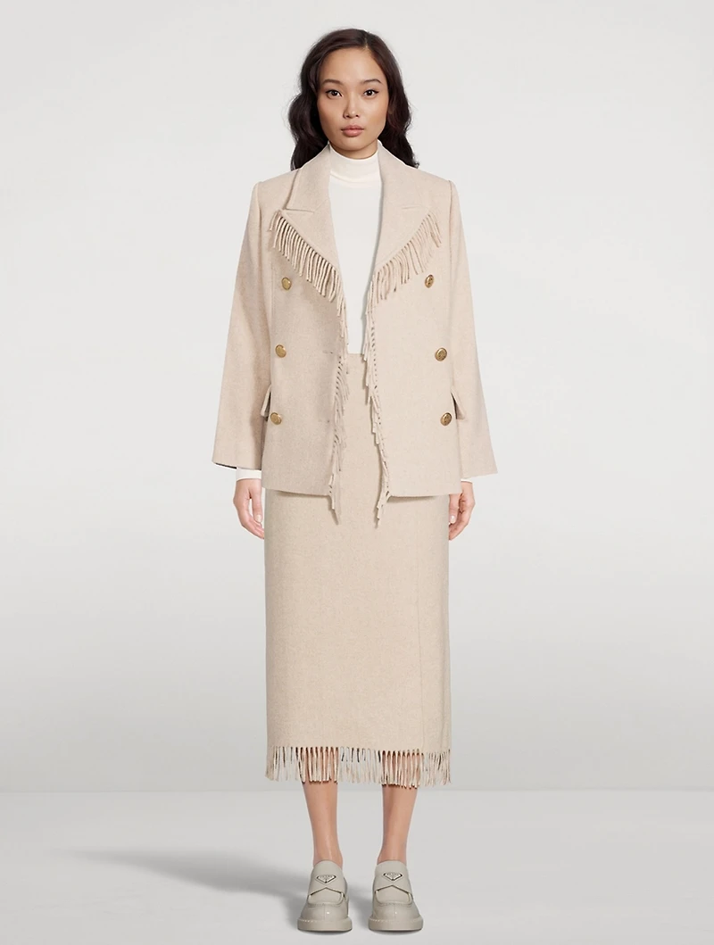 Iggy Fringe-Trimmed Blazer