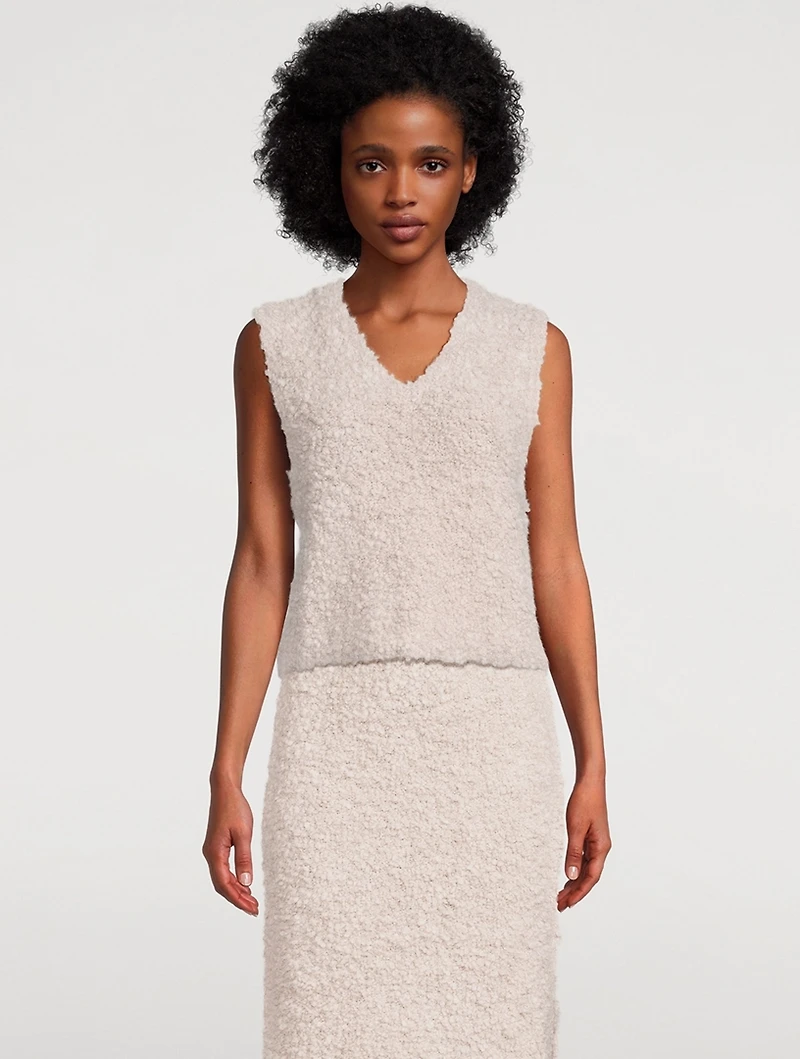 Kelsey Bouclé Sweater Vest