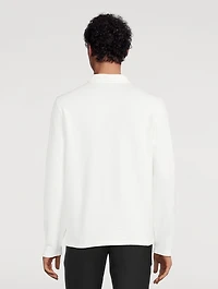 Double-Knit Piqué Long-Sleeve Polo Shirt