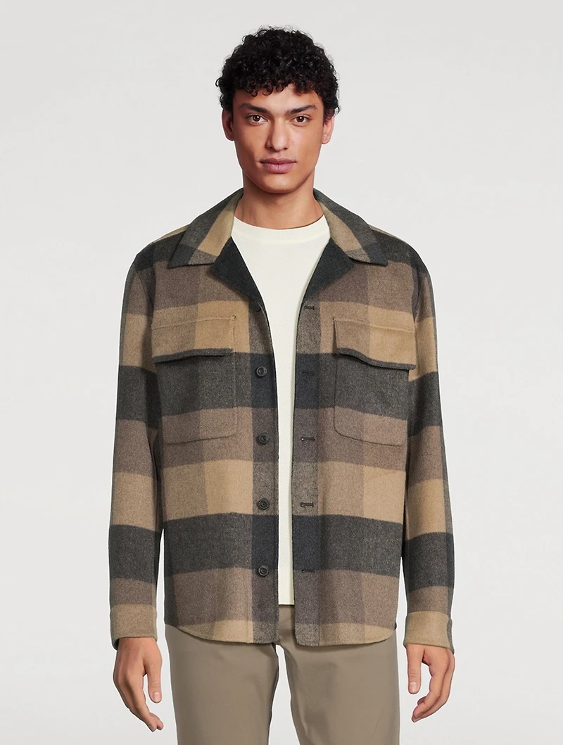 Splittable Wool-Blend Shirt Jacket