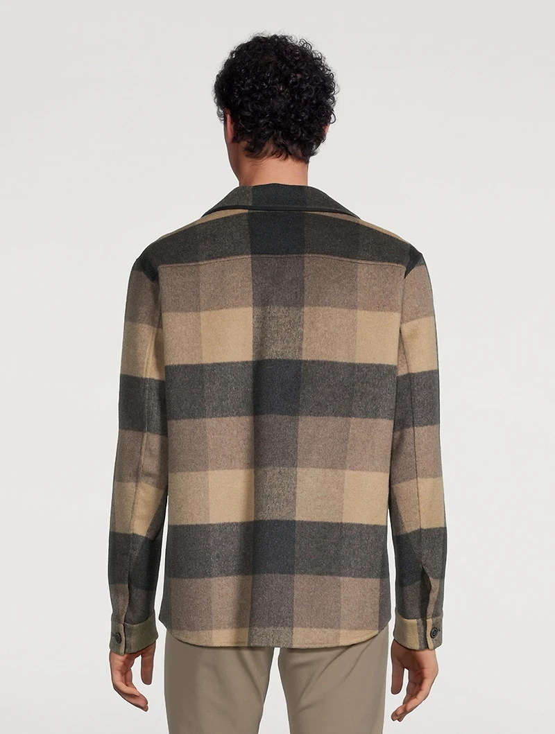 Splittable Wool-Blend Shirt Jacket