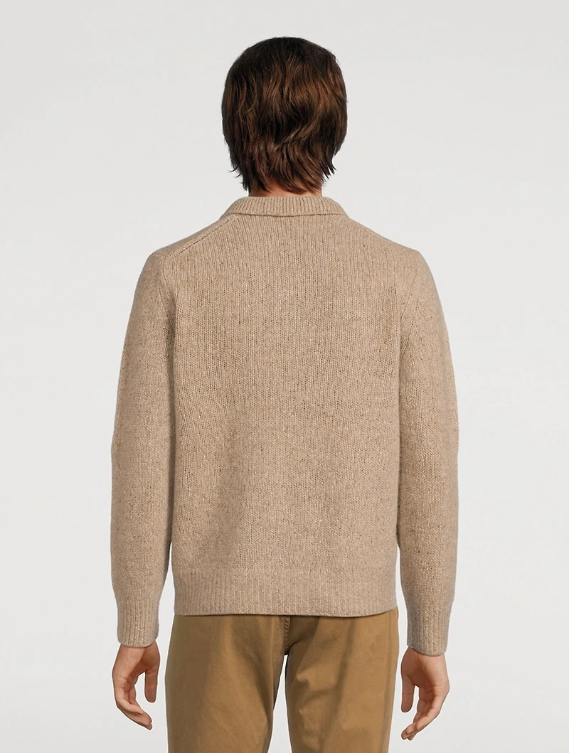 Cashmere Donegal Polo Sweater