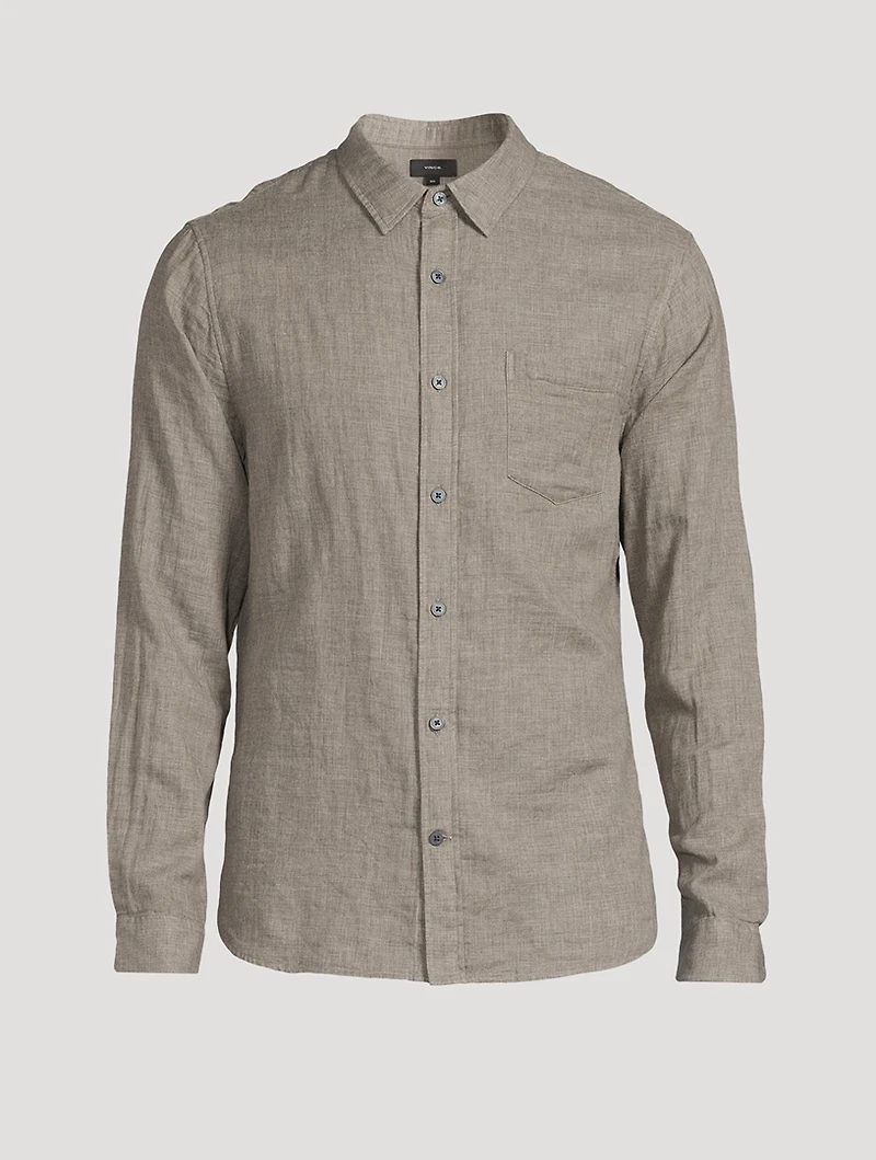 Double-Face Cotton Long-Sleeve Shirt