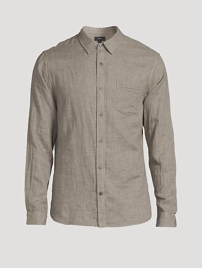 Double-Face Cotton Long-Sleeve Shirt