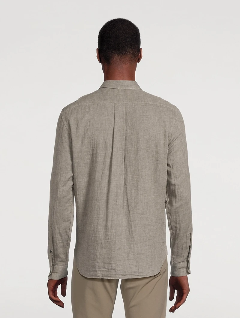 Double-Face Cotton Long-Sleeve Shirt