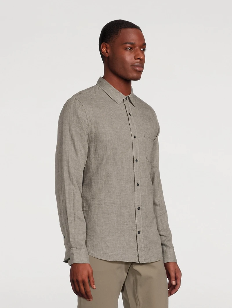 Double-Face Cotton Long-Sleeve Shirt