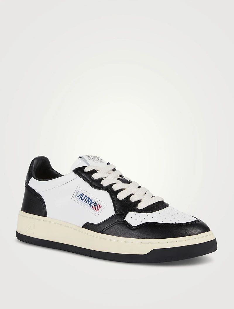 Medalist Leather Two-Tone Sneakers