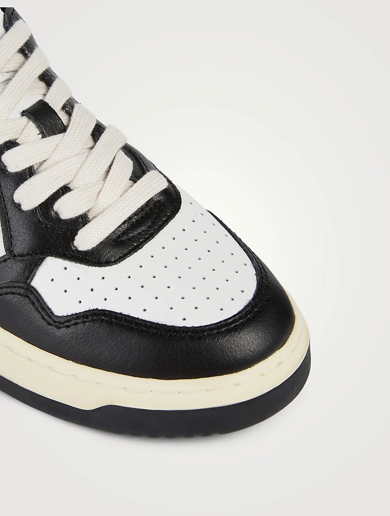 Medalist Leather Two-Tone Sneakers