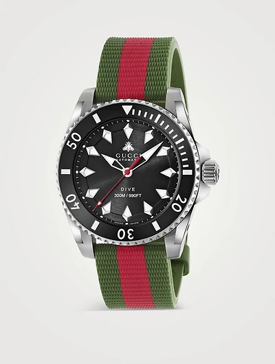 Gucci Dive Web Strap Watch, 40mm