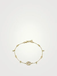 Interlocking G 18K Gold Diamond Bracelet