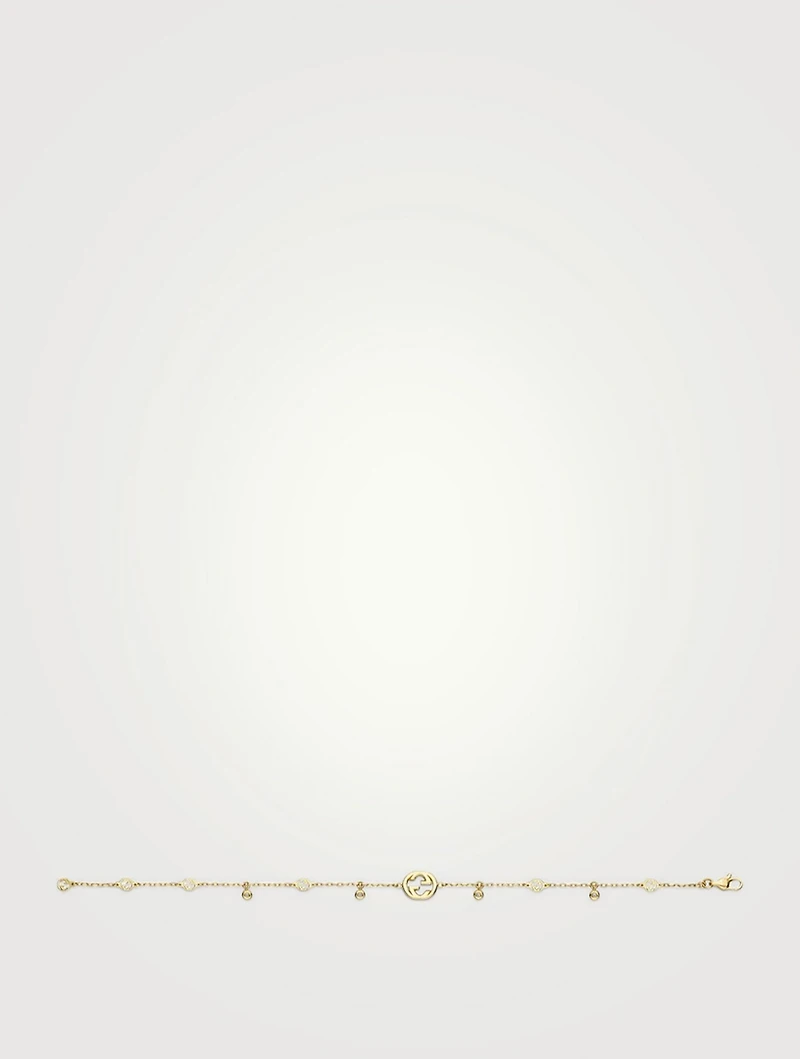 Interlocking G 18K Gold Diamond Bracelet
