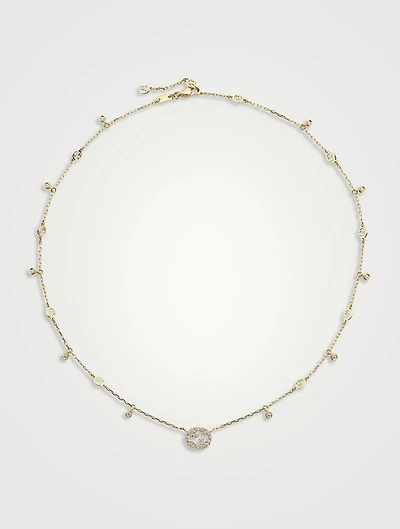 Interlocking G 18K Gold Diamond Necklace