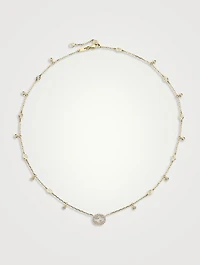 Interlocking G 18K Gold Diamond Necklace