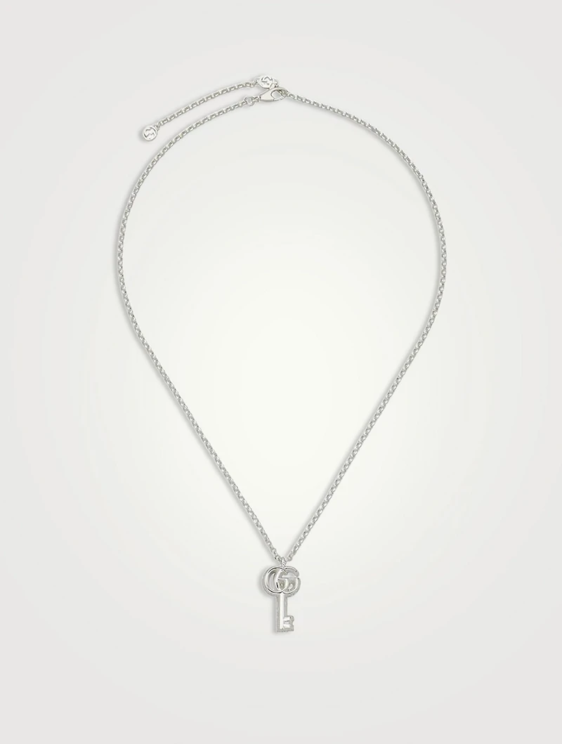 GG Marmont Silver Key Charm Necklace