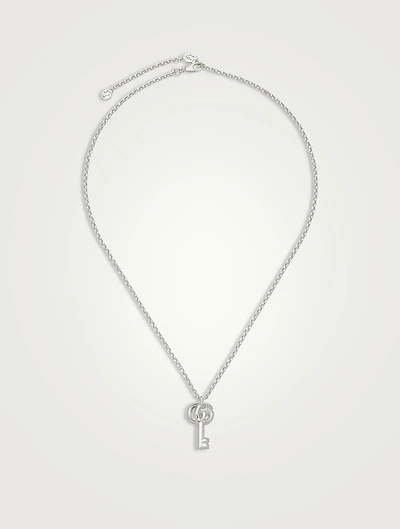 GG Marmont Silver Key Charm Necklace