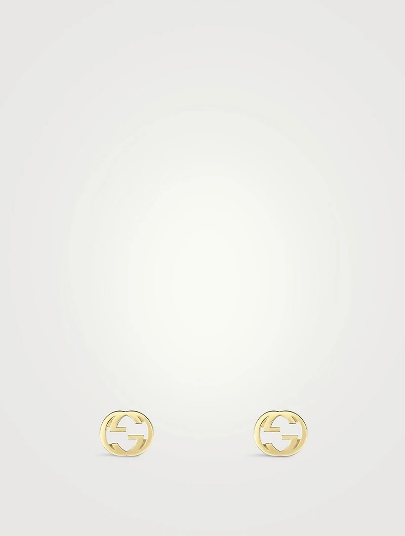 Interlocking G 18K Gold Stud Earrings