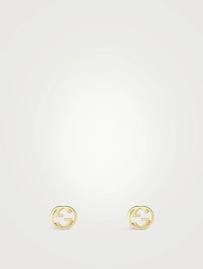Interlocking G 18K Gold Stud Earrings