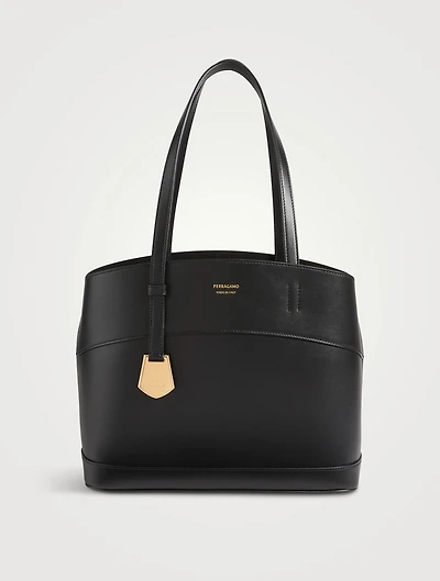 Small Charming Leather Tote Bag