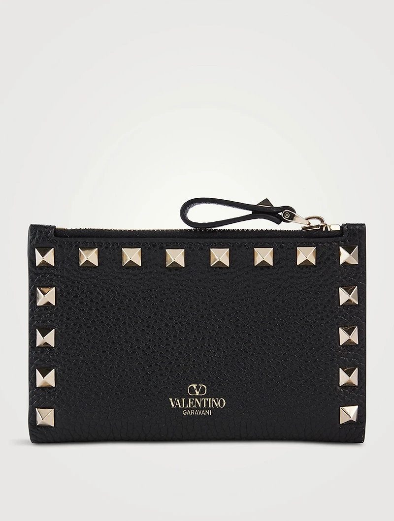 Rockstud Leather Bifold Wallet