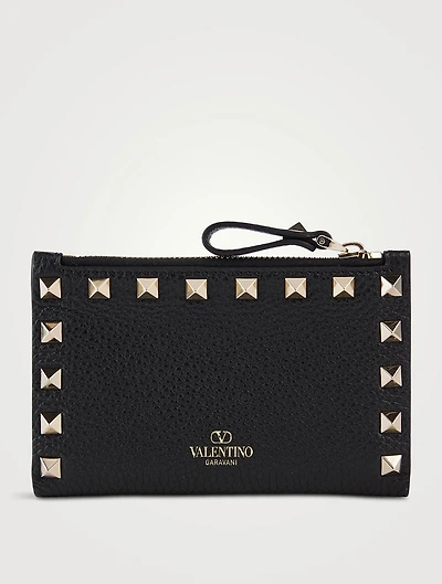 Rockstud Leather Bifold Wallet