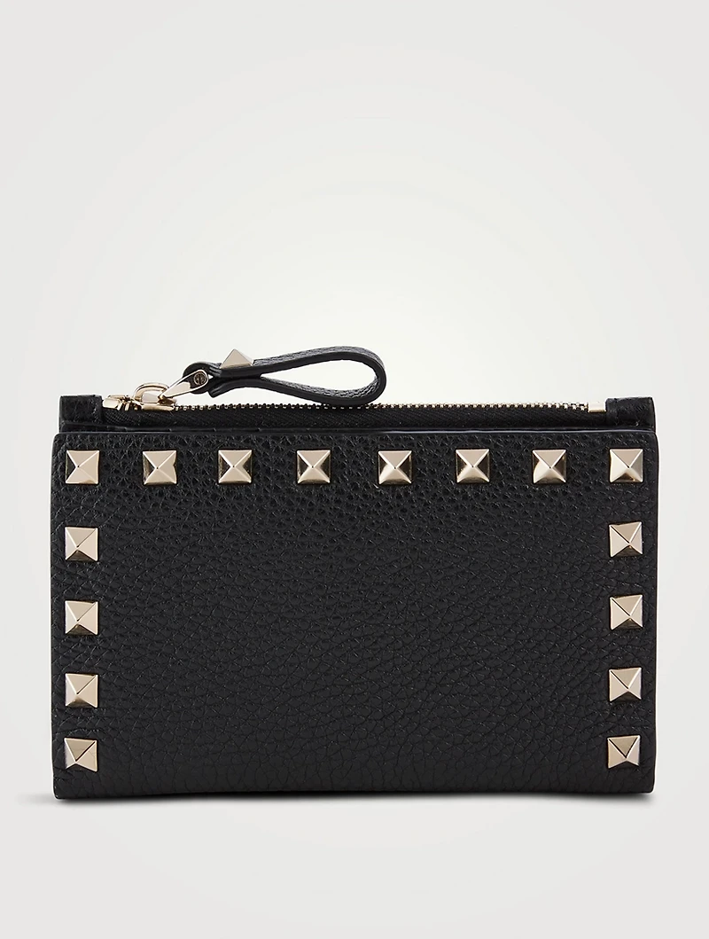 Rockstud Leather Bifold Wallet