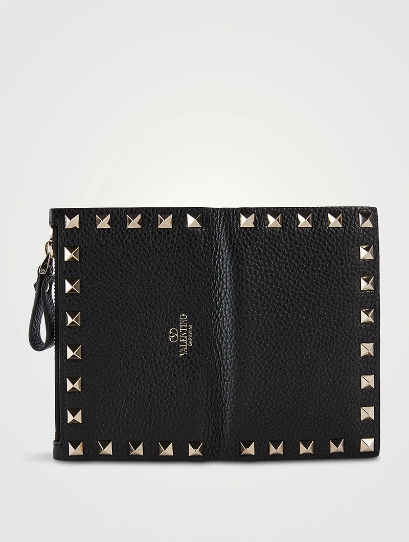 Rockstud Leather Bifold Wallet
