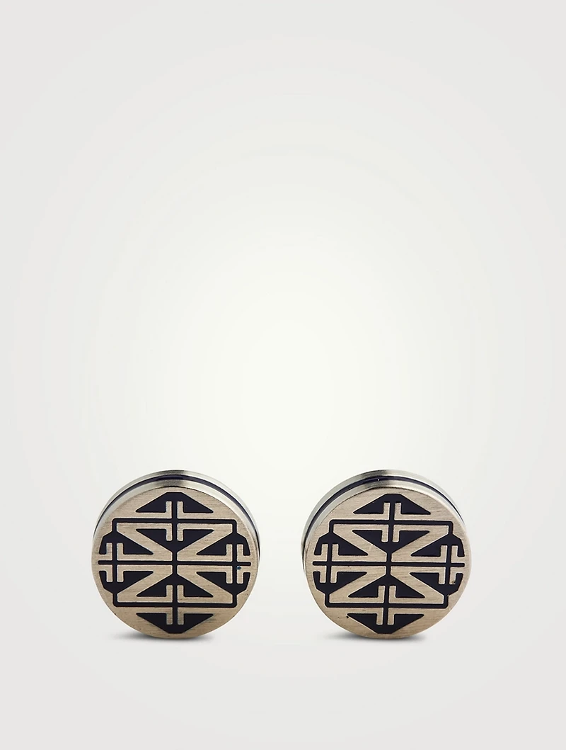 Oval Enamel Cufflinks