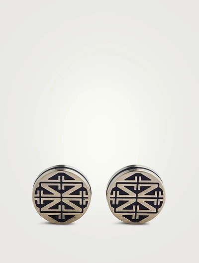 Oval Enamel Cufflinks