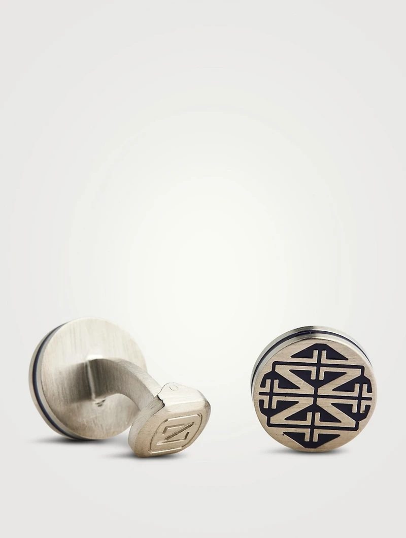 Oval Enamel Cufflinks