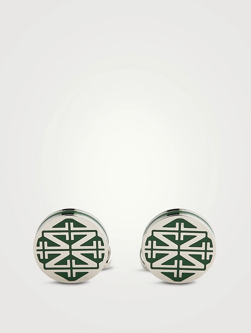 Oval Enamel Cufflinks