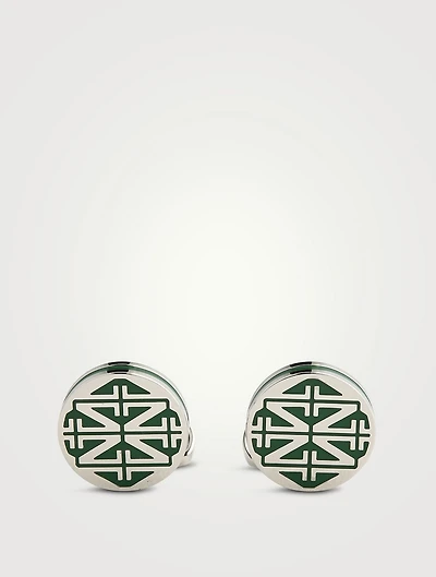 Oval Enamel Cufflinks