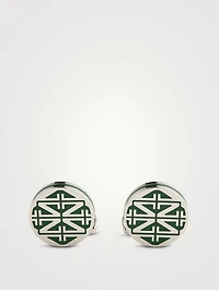 Oval Enamel Cufflinks