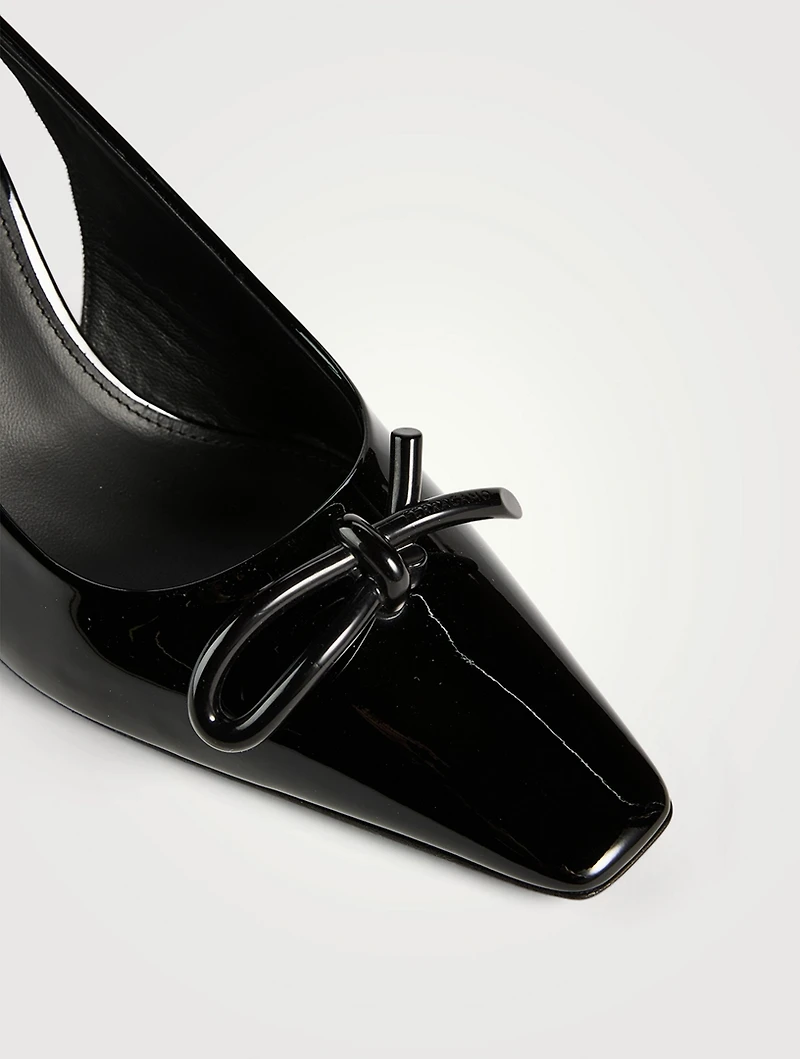Patent Leather Slingback Pumps