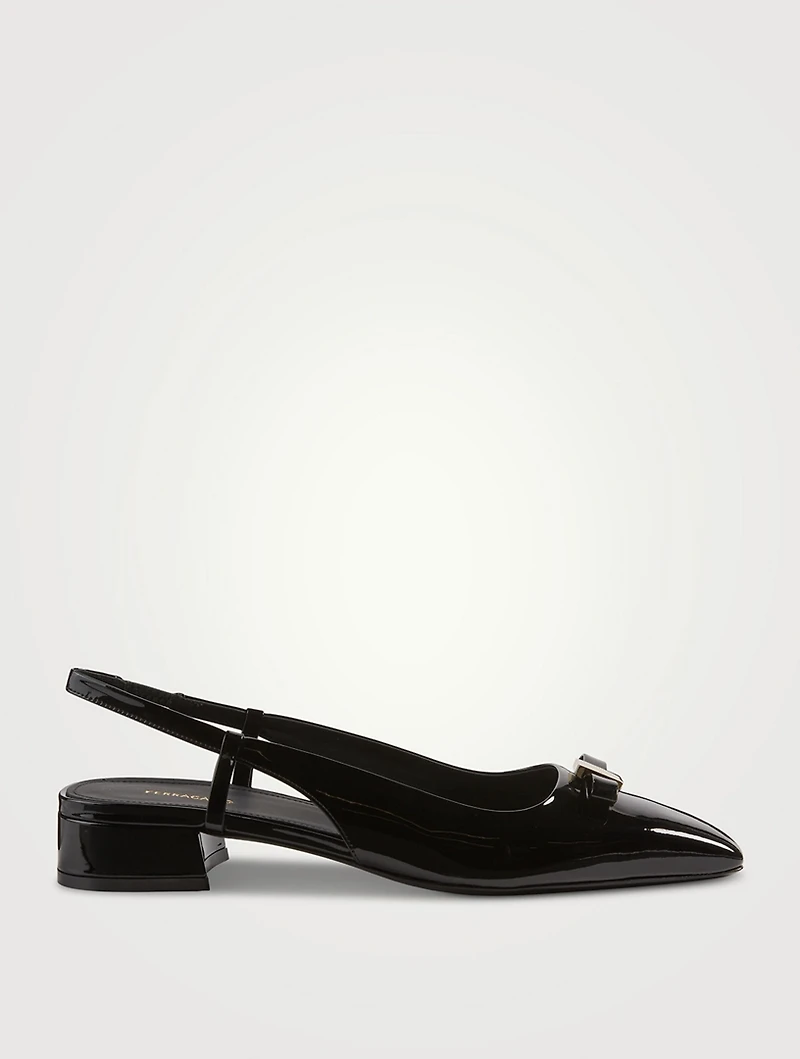 Patent Leather Slingback Pumps