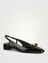 Patent Leather Slingback Pumps