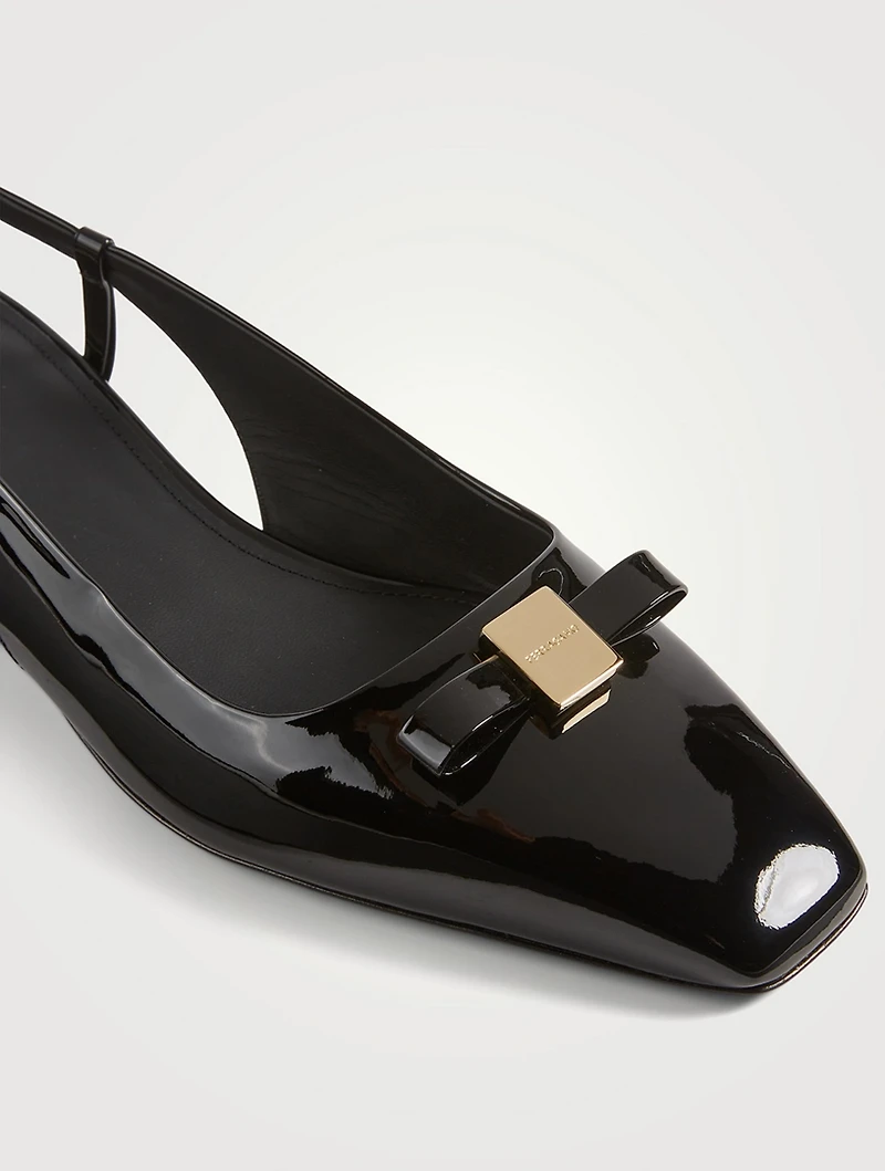 Patent Leather Slingback Pumps