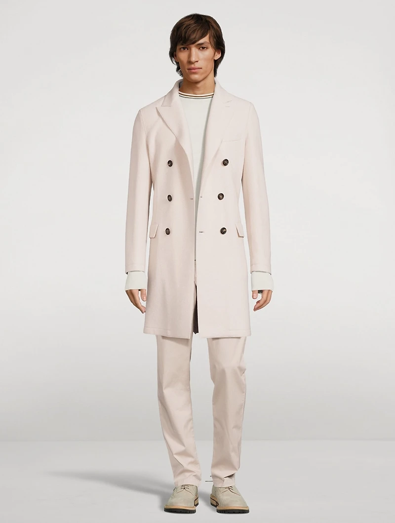 Wool Double-Breasted Coat