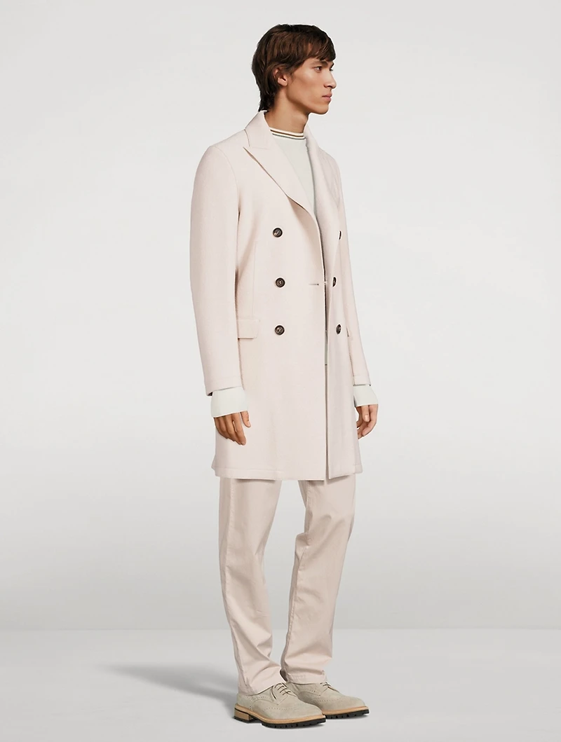 Wool Double-Breasted Coat