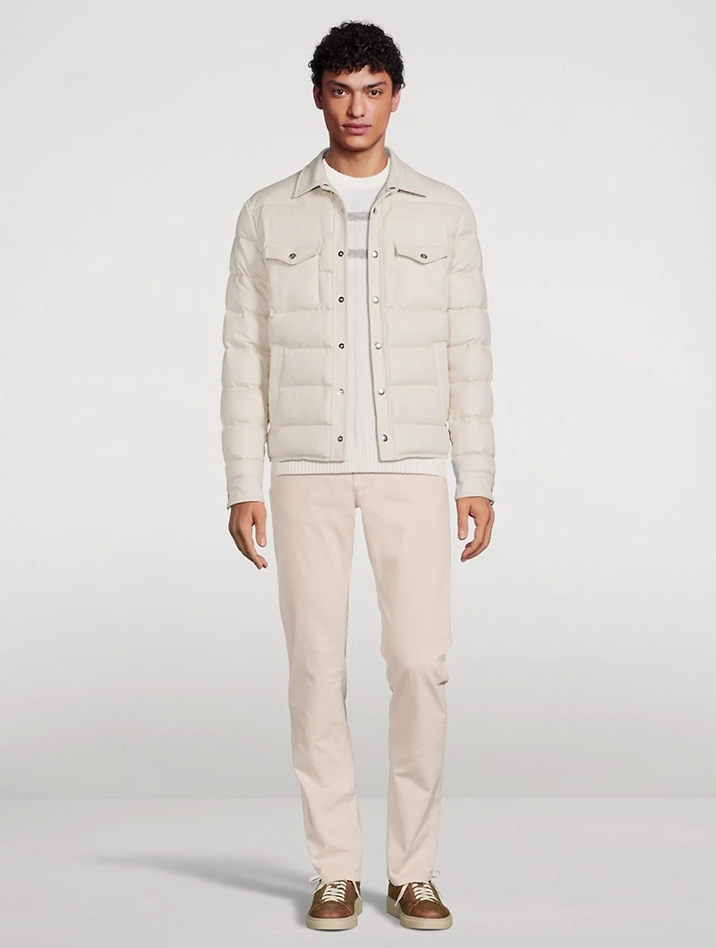 Silk And Cashmere Quilted Shirt Jacket