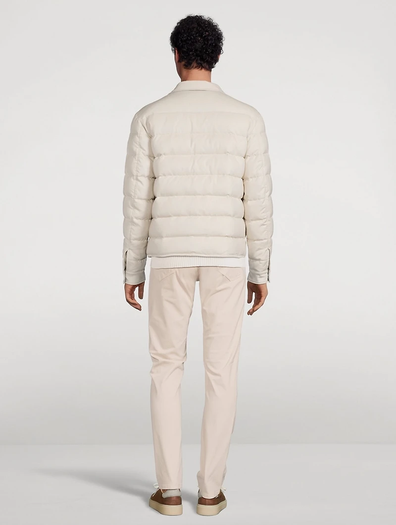 Silk And Cashmere Quilted Shirt Jacket