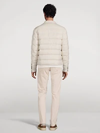 Silk And Cashmere Quilted Shirt Jacket