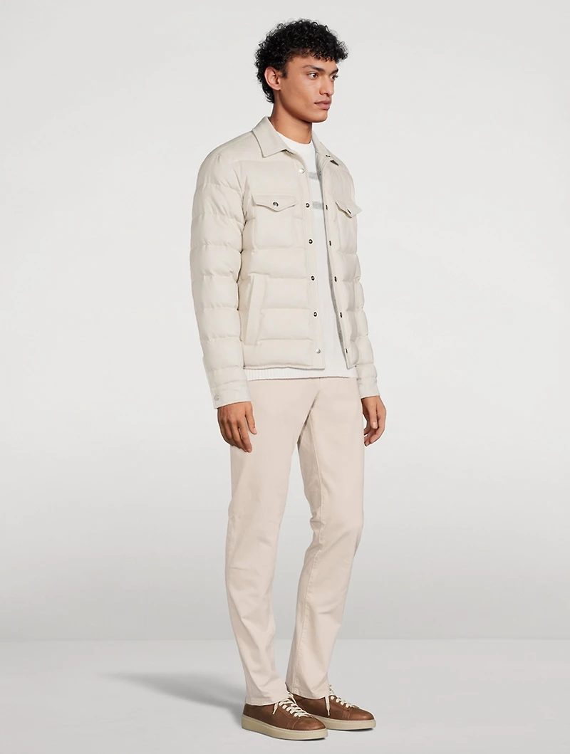 Silk And Cashmere Quilted Shirt Jacket
